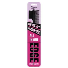 All In One Edge Brush Natural Boar Bristle - Pintail, Color: Black