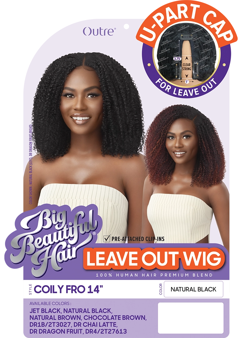 Outre - Big Beautiful Leave Out - U-Part Wig - Coily Fro 14in