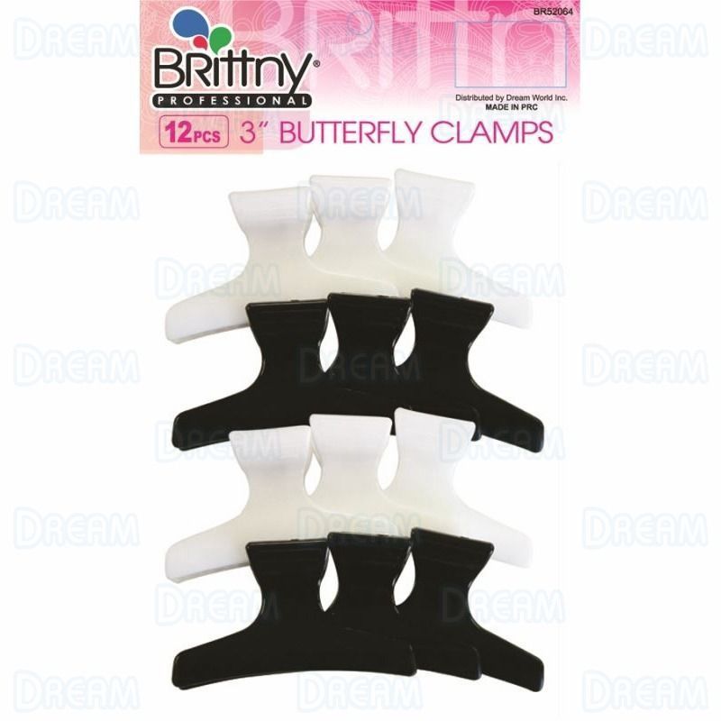 Brittny - Butterfly Clamps, 3″, 12 pcs