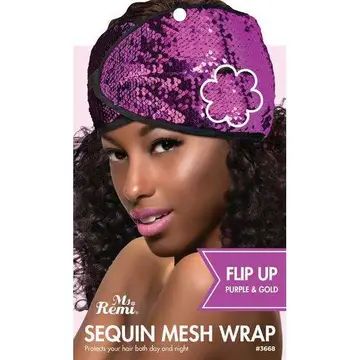 Ms. Remi Sequin Mesh Wrap - Purple &amp; Gold