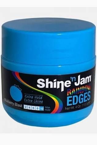 Shine N&#39; Jam - Rainbow Edges - Edge Control Gel, Type: Blueberry, Size: 4oz