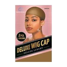 Dream World Deluxe Luxury Wig Cap Brown 2pcs