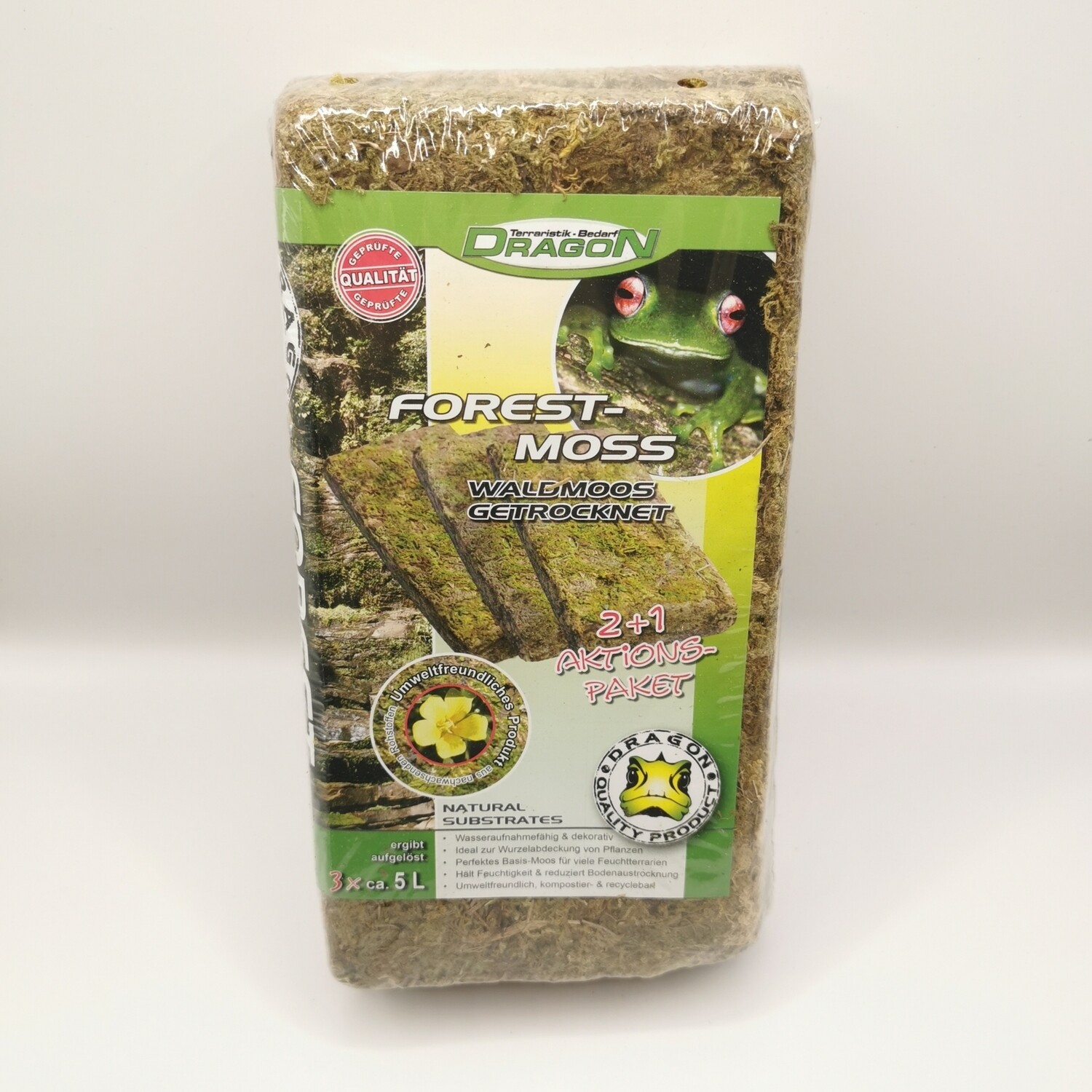 Waldmoos Natur, getrocknet, 3x100g