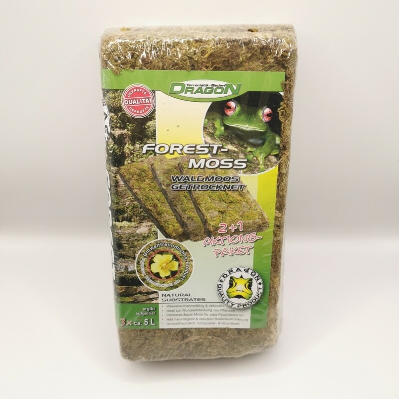 Waldmoos Natur, getrocknet, 3x100g
