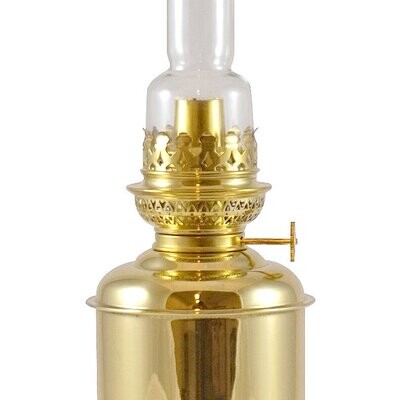 Petroleumlampe CLASSIC 1 Messing Tischlampe 6''' Brenner, 55 Std. Licht