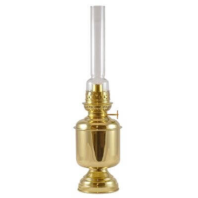 Petroleumlampe CLASSIC 2, Messing, Tischlampe mit 14''' Brenner, 60 Std. Licht