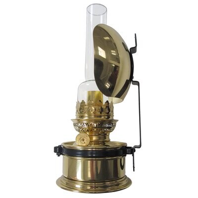 Petroleumlampe PANTRY Messing, Tisch-Wandlampe 14''', Höhe 26 cm, 20 Std. Licht