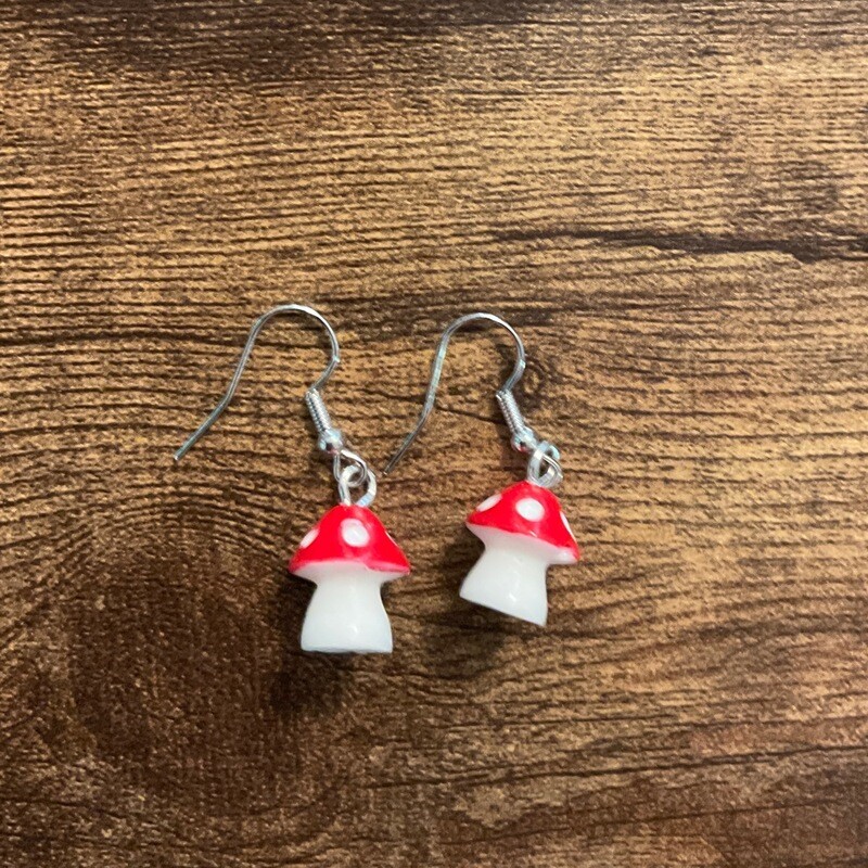 Mini Mushroom Earrings