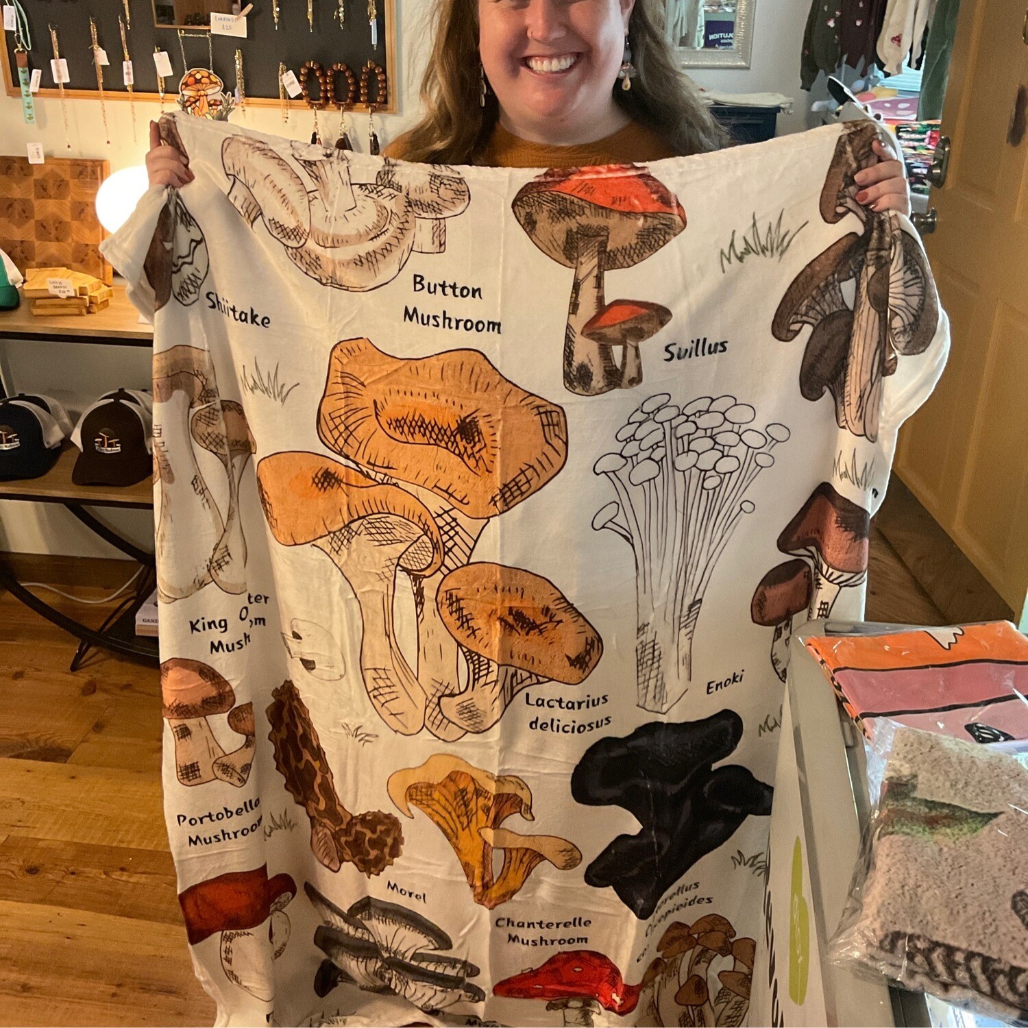 Scientific Mushroom Name Blanket