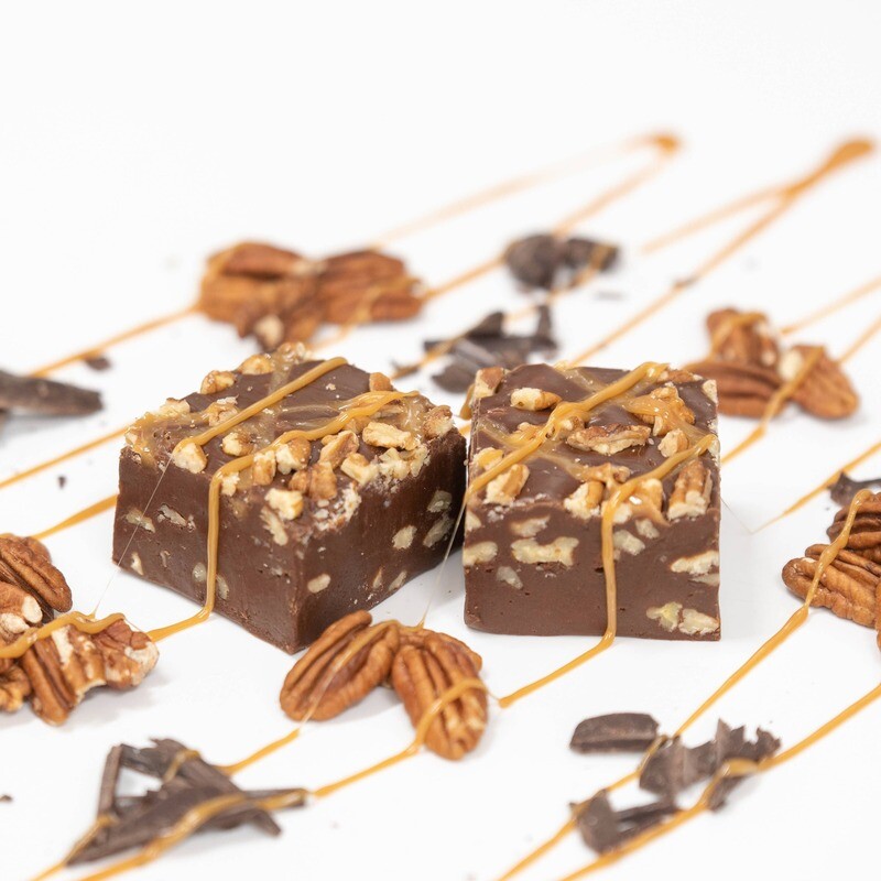 Chocolate Pecan Turtle Fudge (1/2 lb Package)