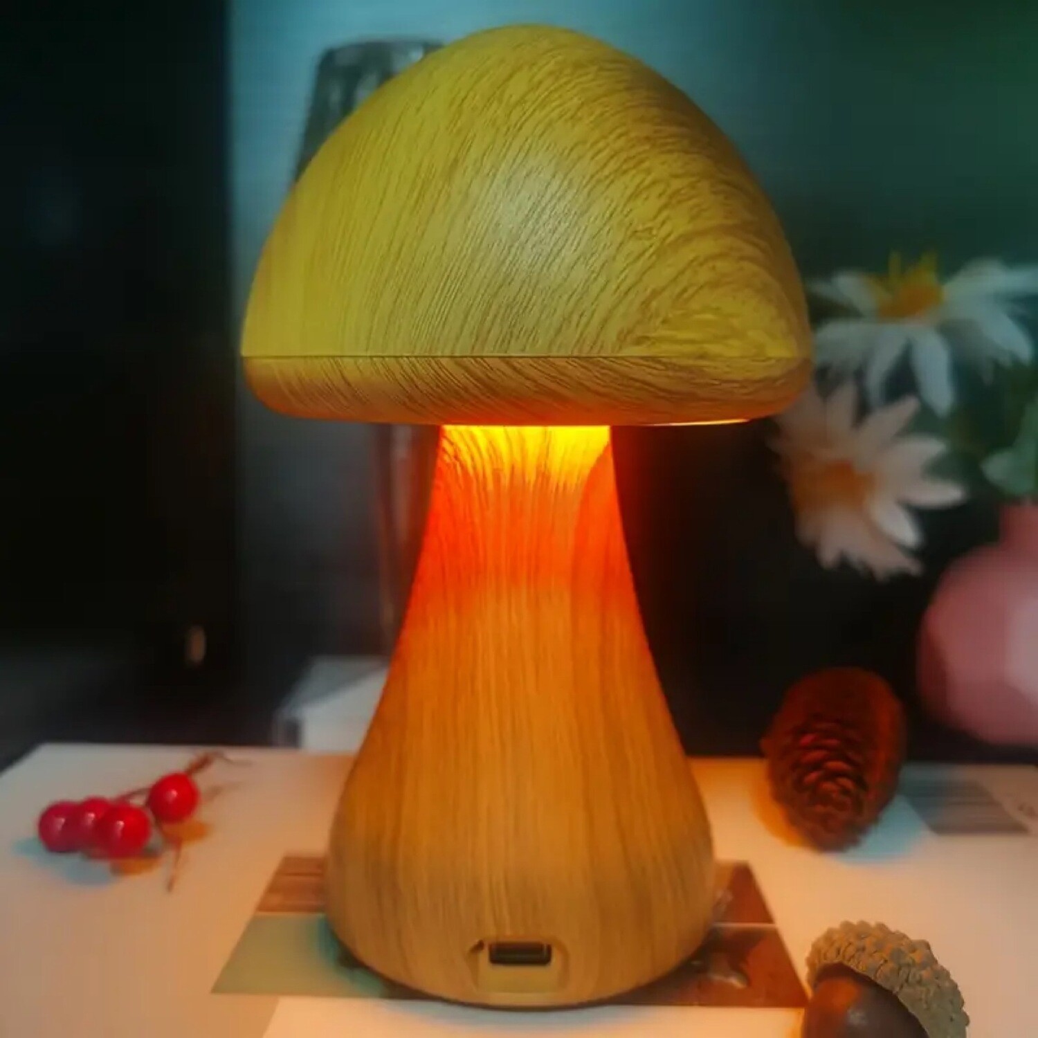 LED Mushroom Desk Light