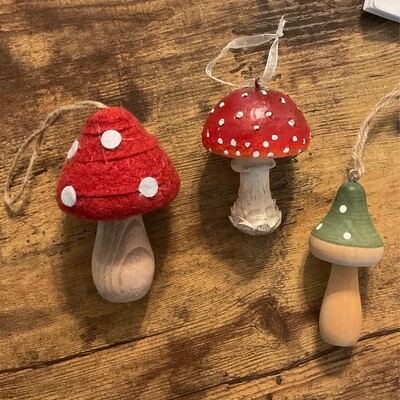 Misc Mushroom Ornaments 