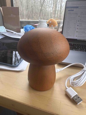 Wooden Mushrooms Night Light Touch stumpy