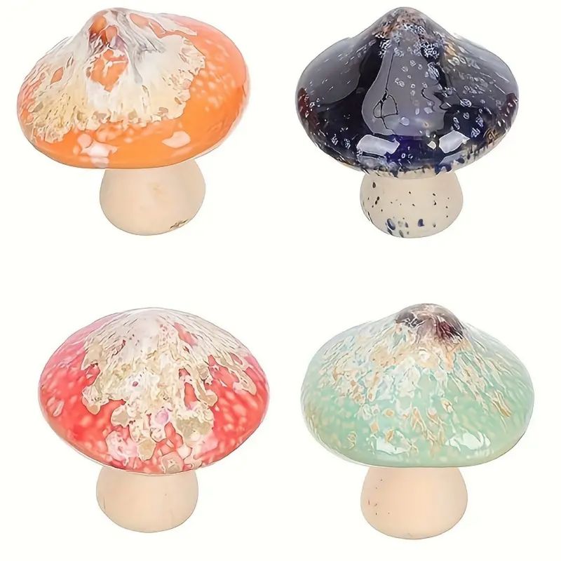 Mini mushroom statues 