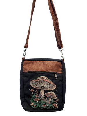 Crossbody Bag Mushroom: Black
