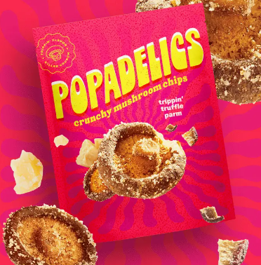 Popadelics Mushroom Chips, name: Truffle Parm