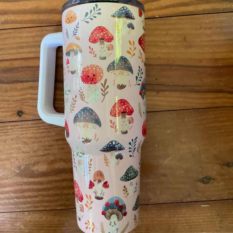 Foloda 1pc 40oz Mushrooms Mug Tumbler - Pink