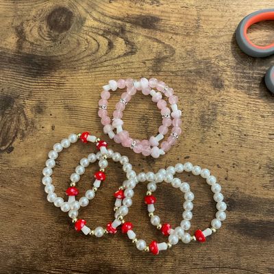 Mushroom Beaded Bracelet 