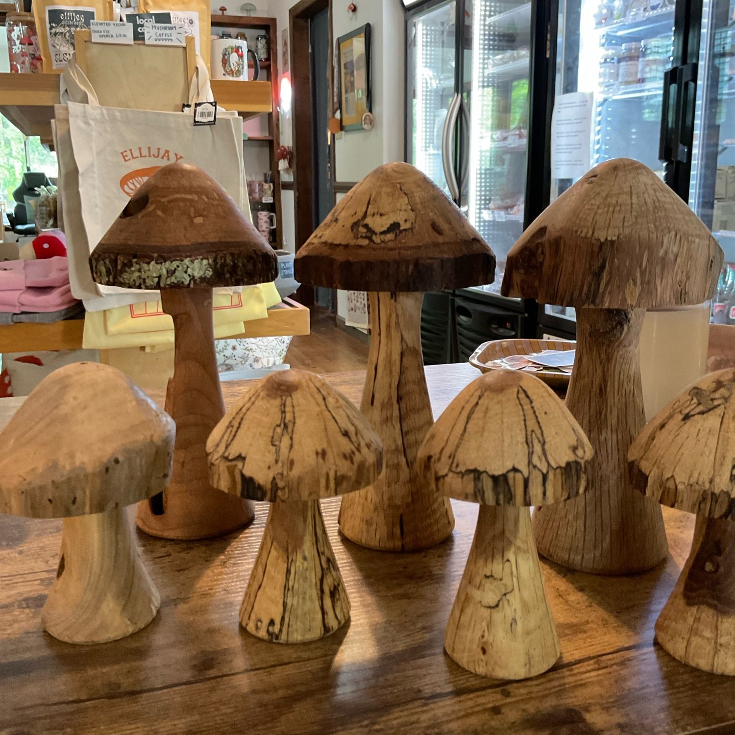 Local Handmade Wooden Mushrooms