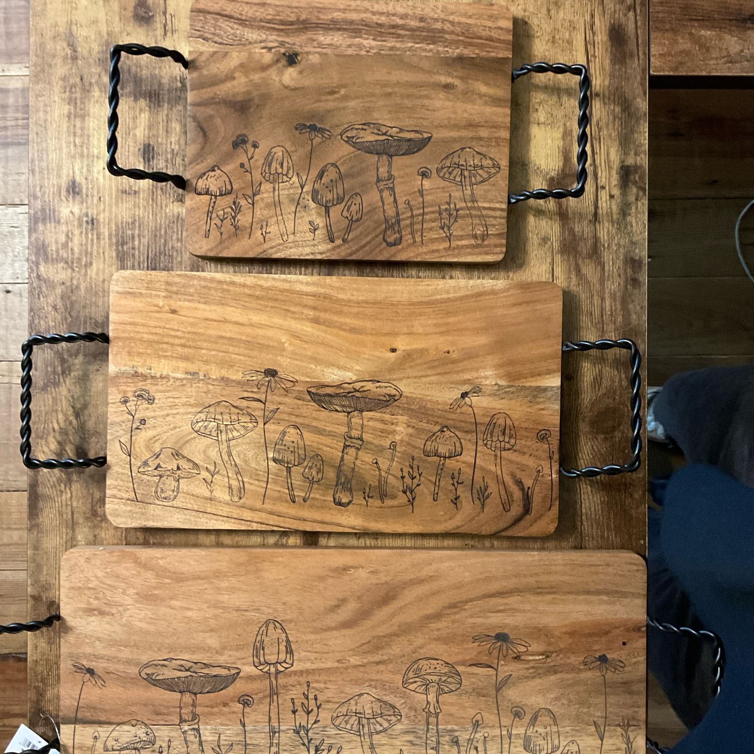 Wooden mushroom trays