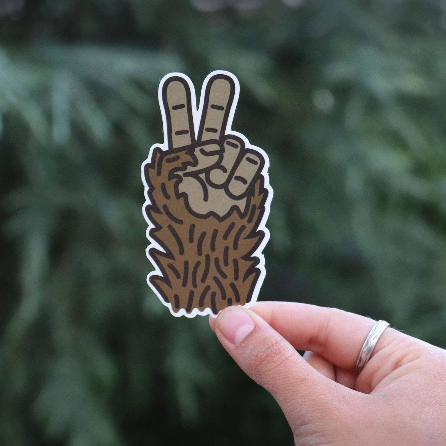 Bigfoot Peace - Vinyl Sticker