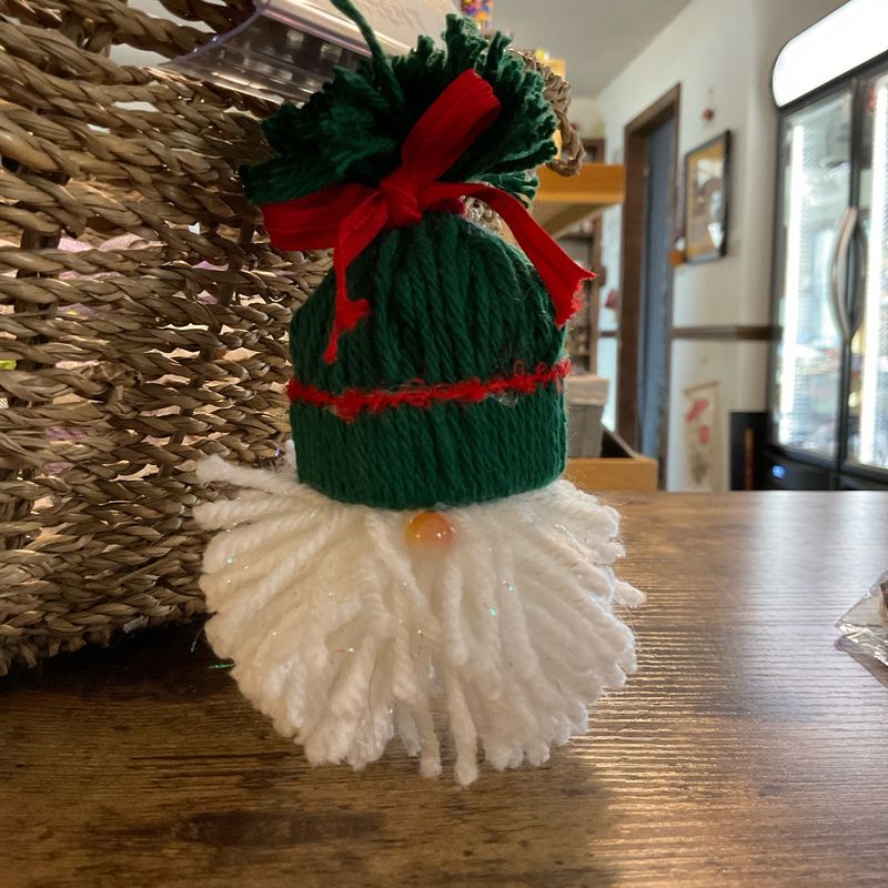 Handmade Yarn Gnome Ornament