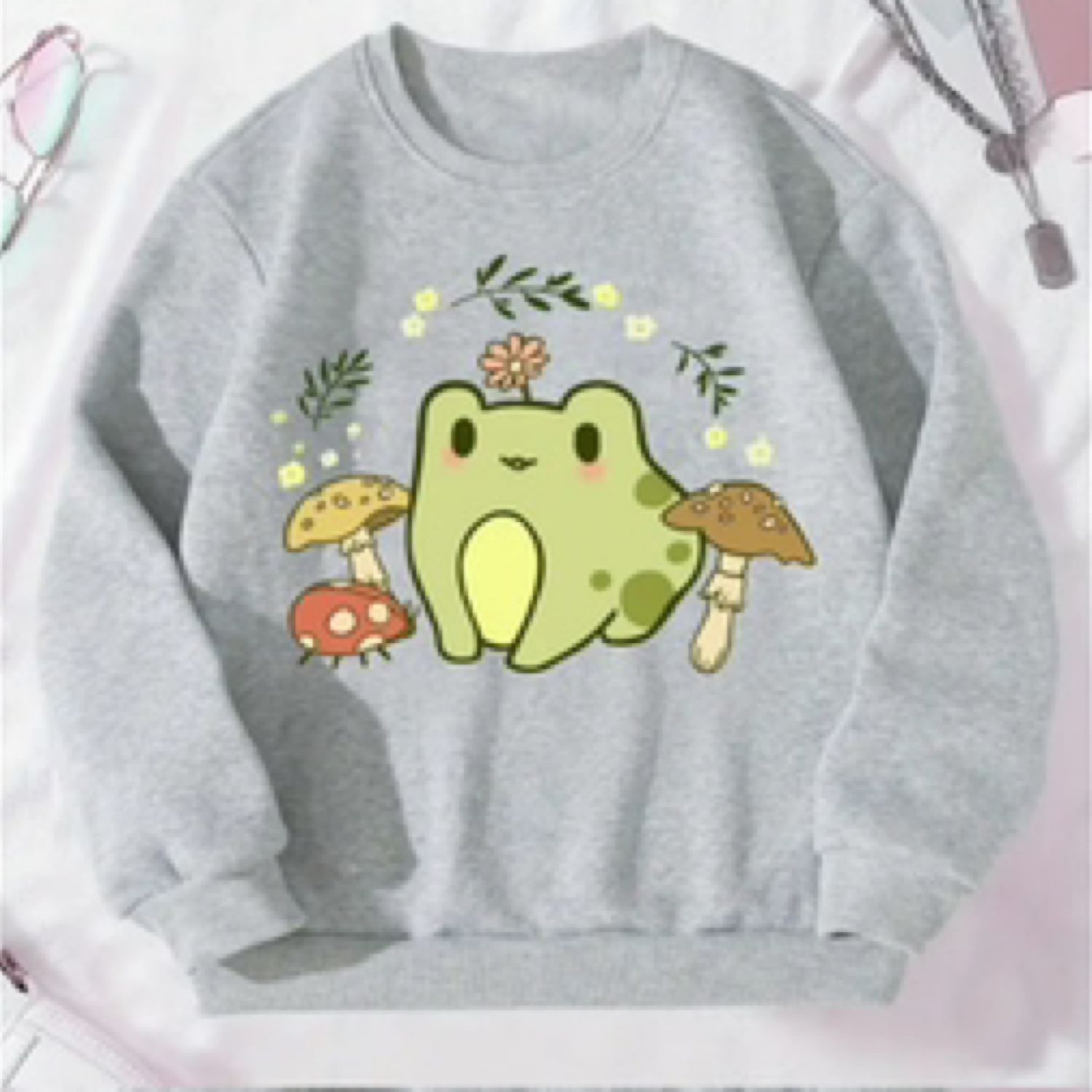 Grey Youth Mushroom Sweatshirt