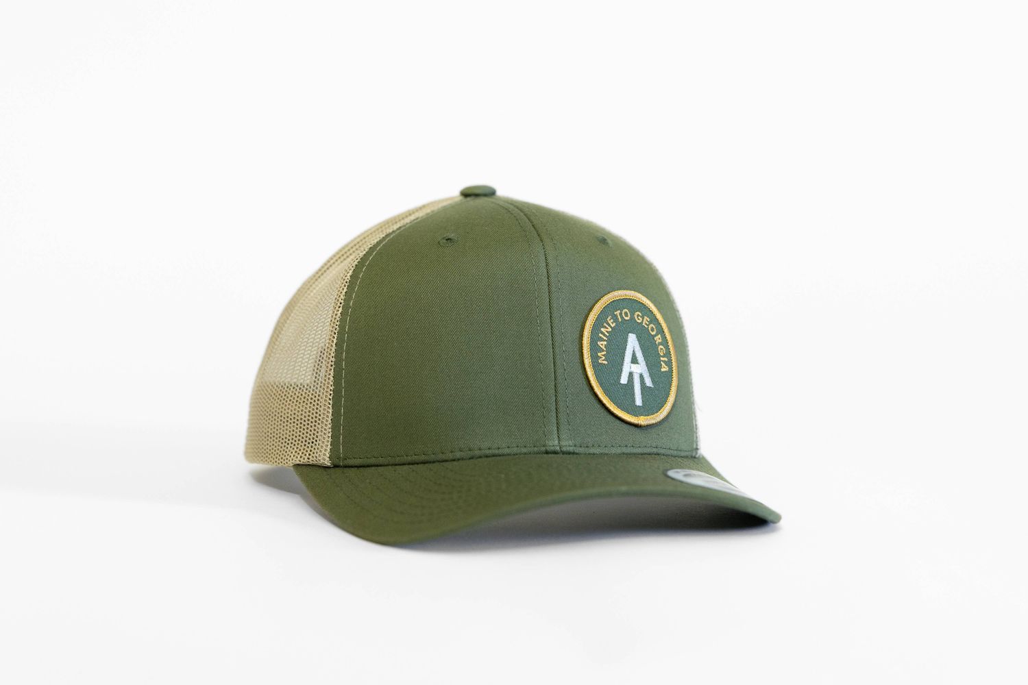 Appalachian Trail, Vintage Style Trucker Hat | SnapBack Cap: Moss/Khaki