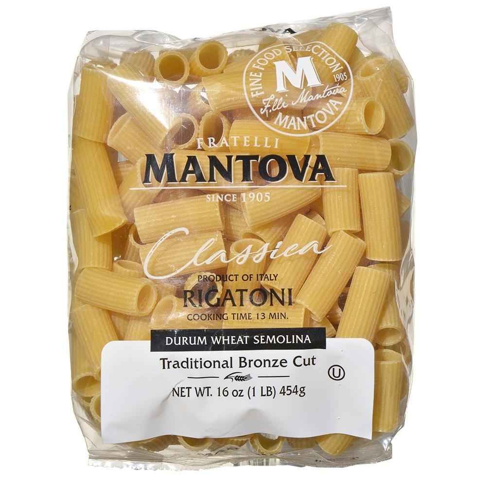 Mantova Bronze Cut Rigatoni Pasta, 1 lb.