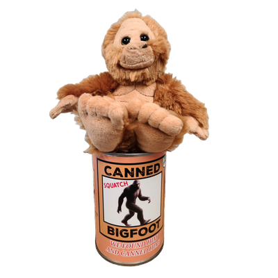 Canned Bigfoot | Stuffed Animal Plush | Funny Jokes Big Foot: Pop Top Lid