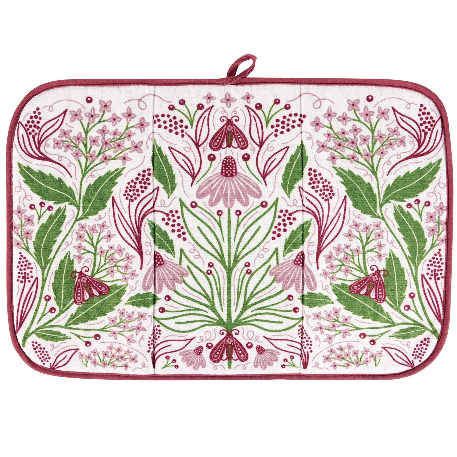 Purple Floral Drying Mat