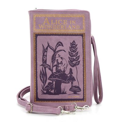 Alice in Wonderland Book Clutch Bag - Purple