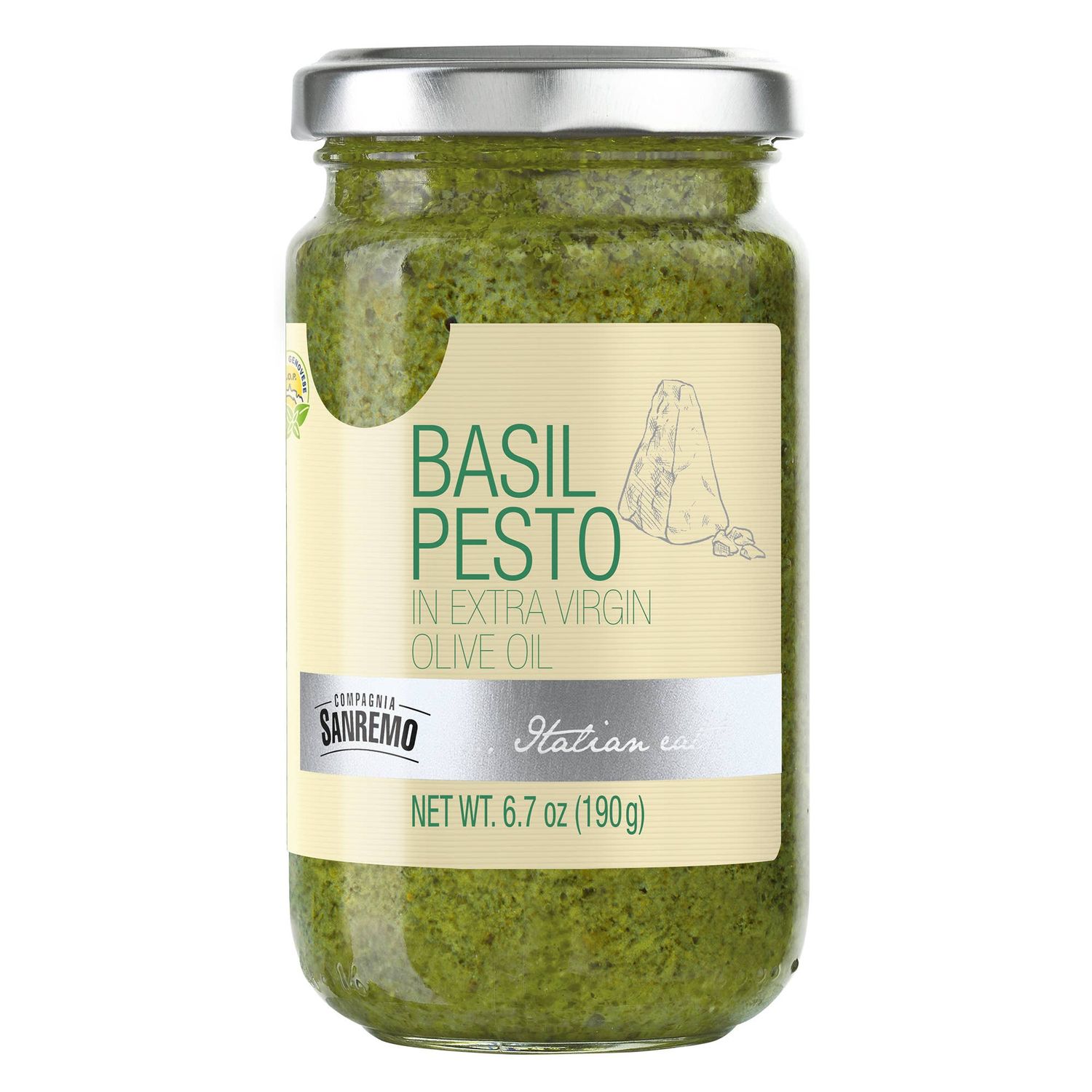 Co. Sanremo Basil Pesto PDO with Cheese