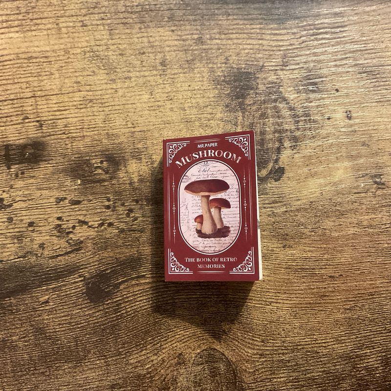 very tiny itty bitty mushroom book