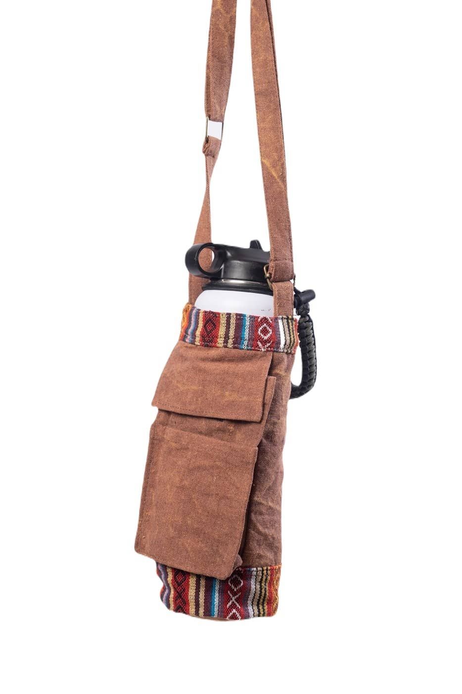 Earth Divas - Brown Water Bottle with Adjustable Shoulder Strap