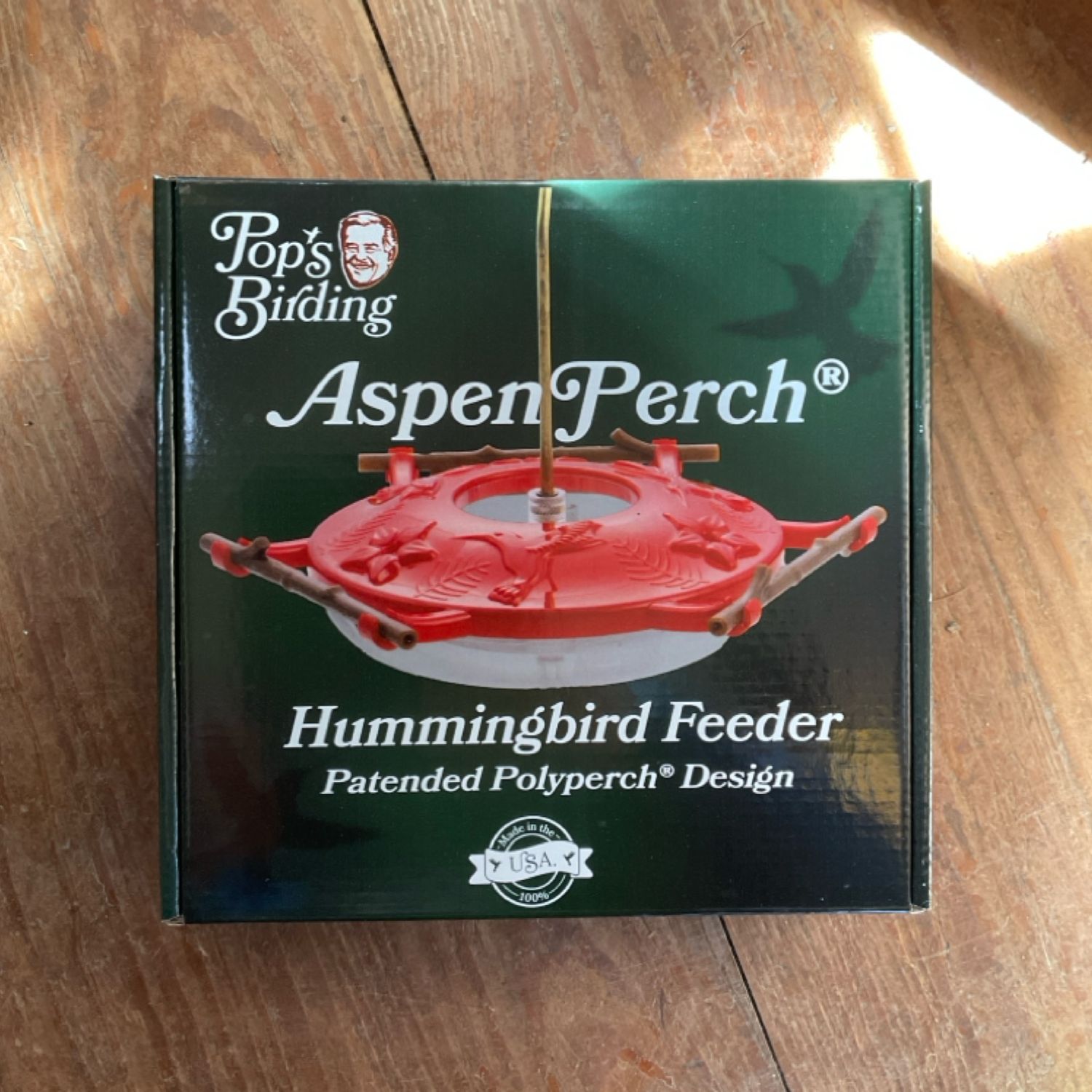 Pops Aspen Perch Hummingbird Feeder 8oz