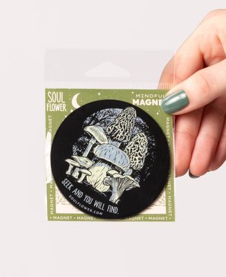 Soul Flower - Mushroom Forager Magnet - Mushroom Gifts
