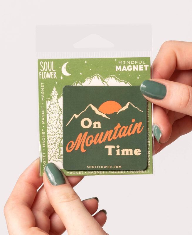 Soul Flower - On Mountain Time Magnet - Mountain Magnets