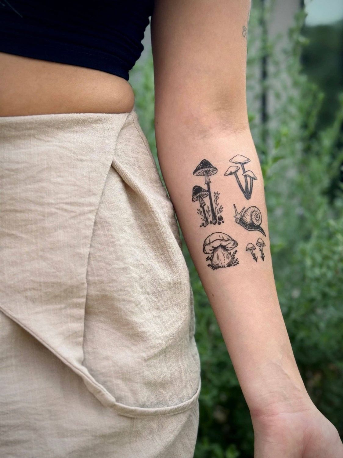 Little Mushrooms Temporary Tattoo Sheet: 1 Pack