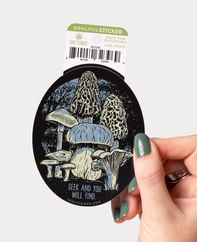 Soul Flower - Mushroom Forager Sticker - Mushroom Stickers