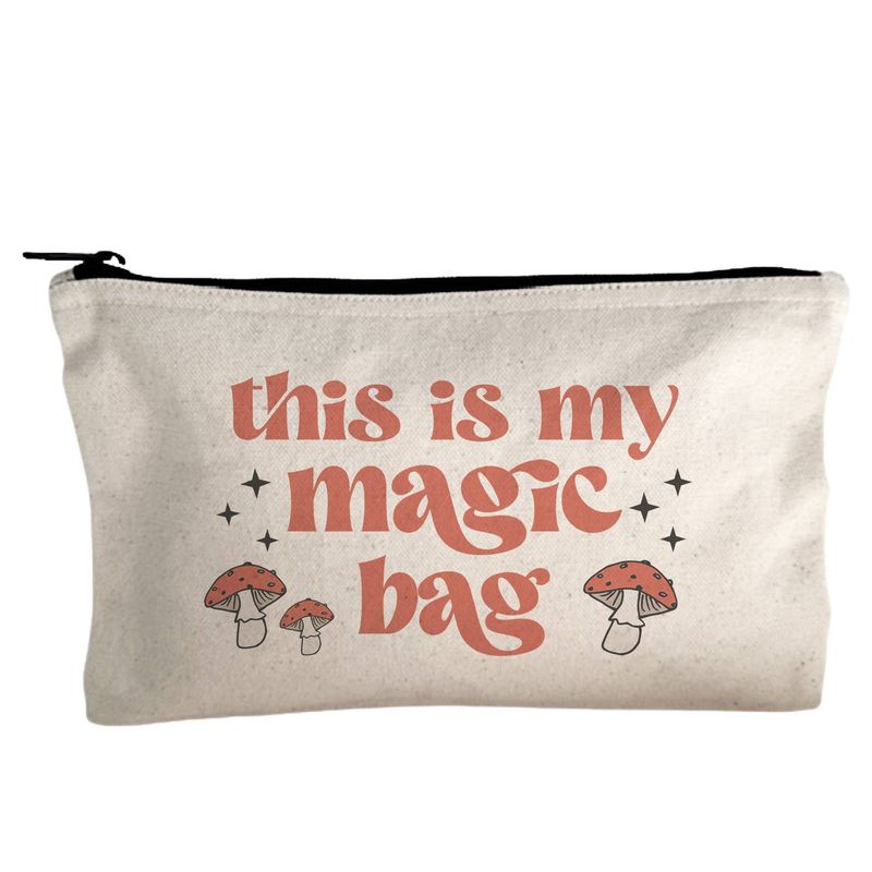 This Is My Magic Bag - Cute Canvas Zipper Pouch - Mushrooms