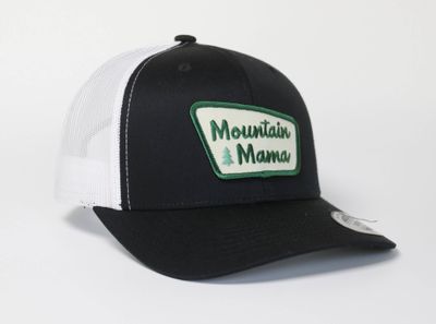 Mountain Mama Hat: Black / White