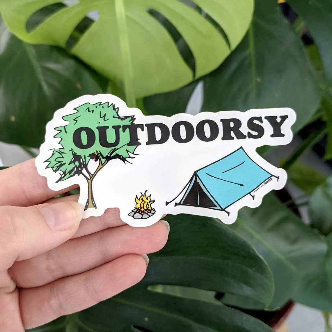 Outdoorsy - Die Cut Stickers -