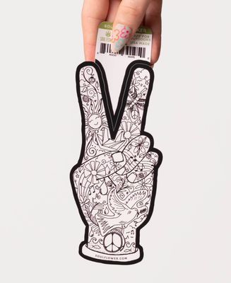 Soul Flower - Peace Fingers Sticker - Peace Stickers