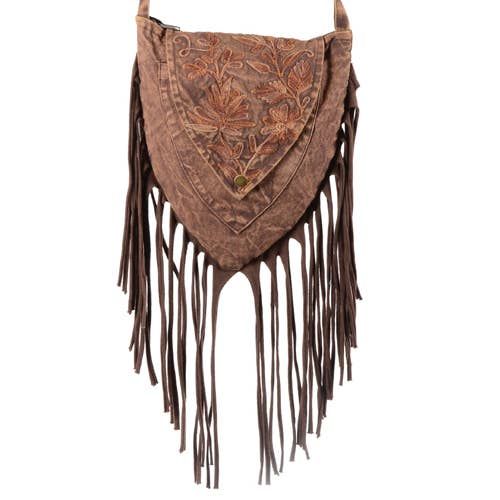 Earth Divas - Triangle Boho Shoulder Bag | Stonewashed Cotton | Handmade