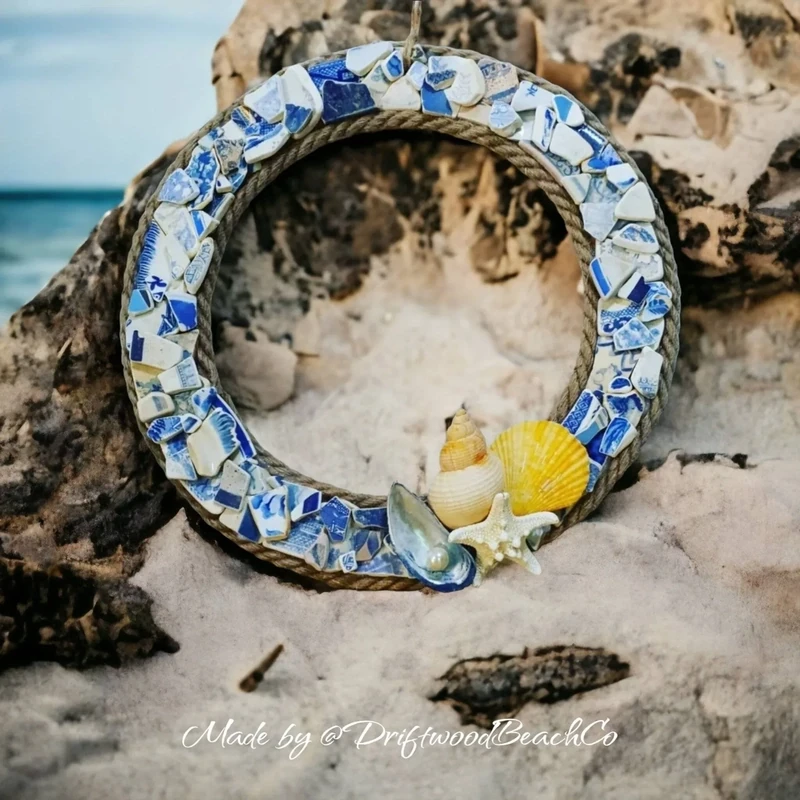 Beach Pottery Wreath