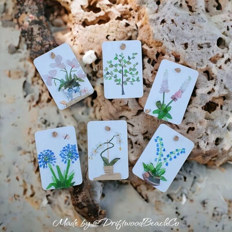 Floral Sea glass Wall Art
