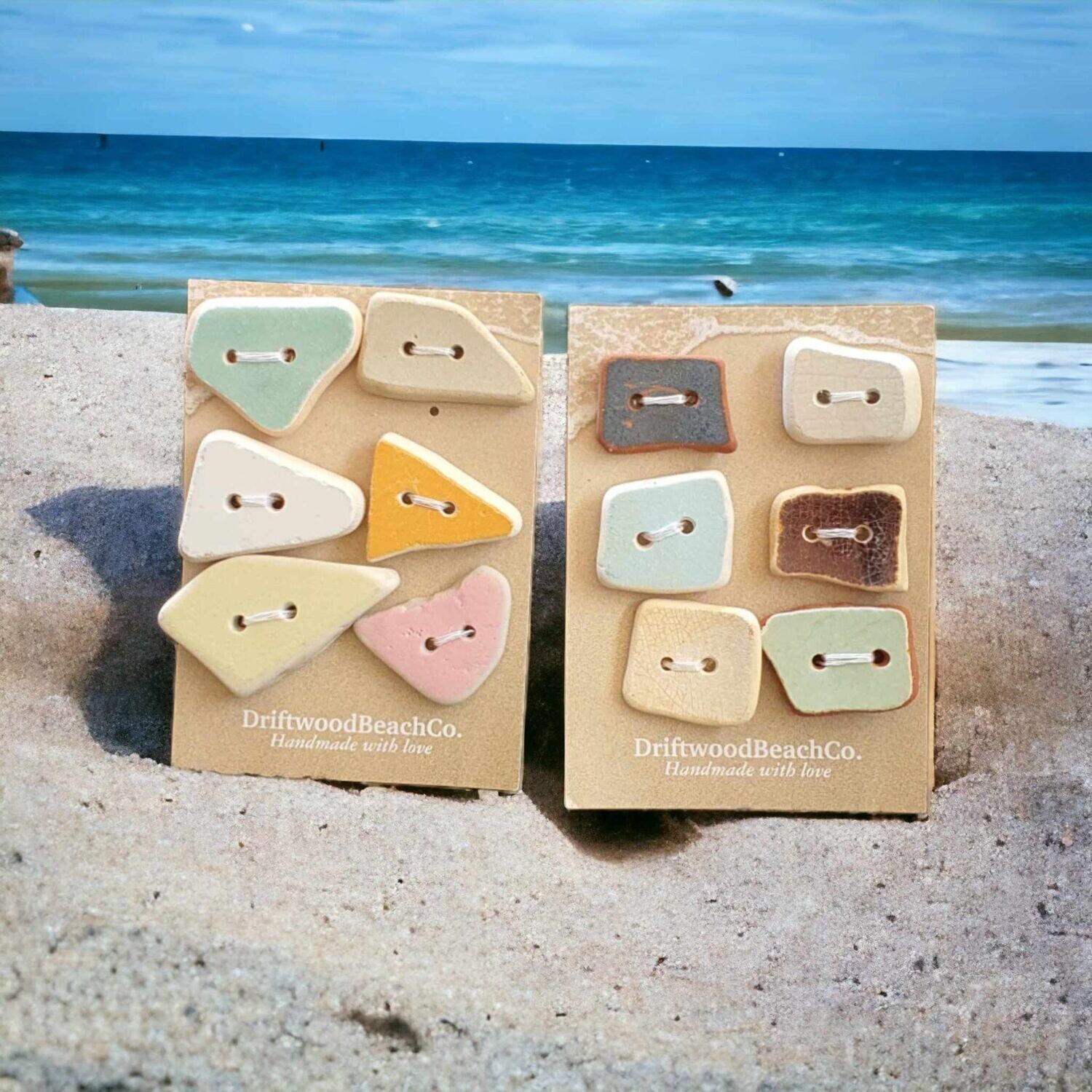 Beach Pottery Buttons