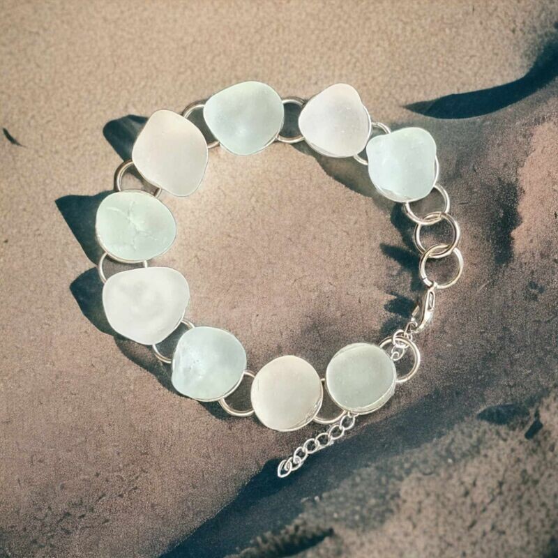 Adjustable Seaglass Tray Bracelet
