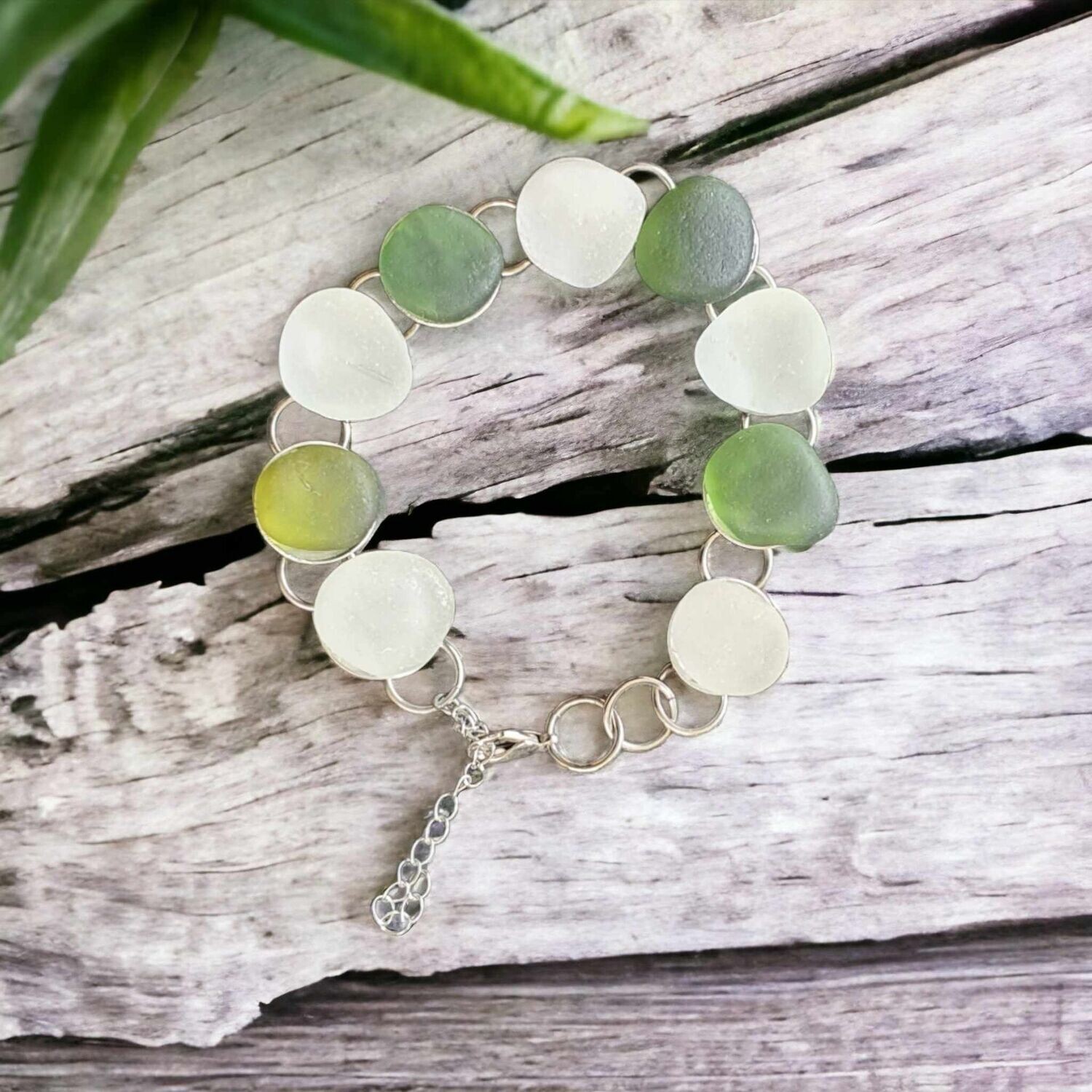 Adjustable Seaglass Tray Bracelet